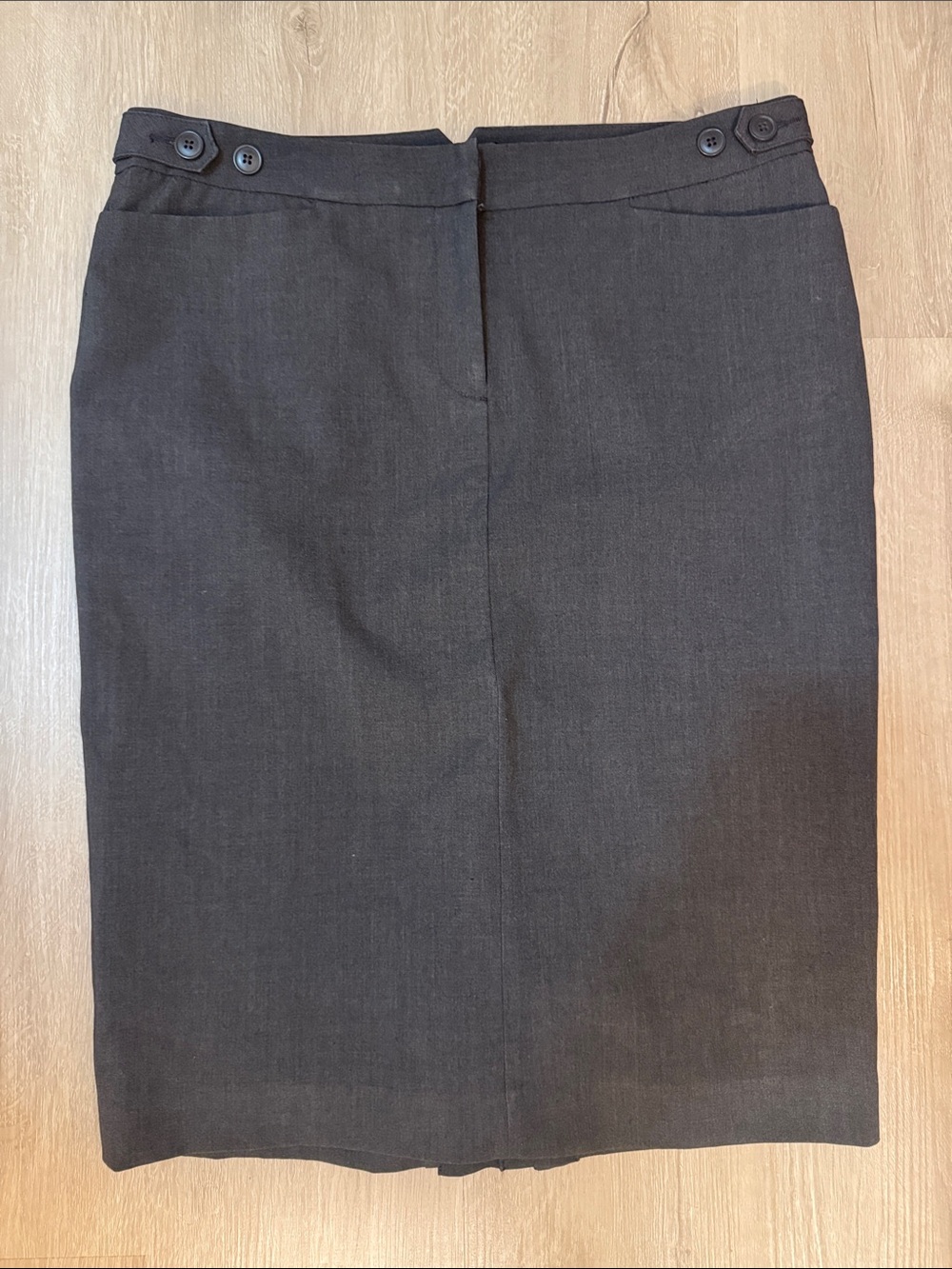 Norma Kamali Black Button-Detail Pencil Skirt
